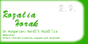 rozalia horak business card